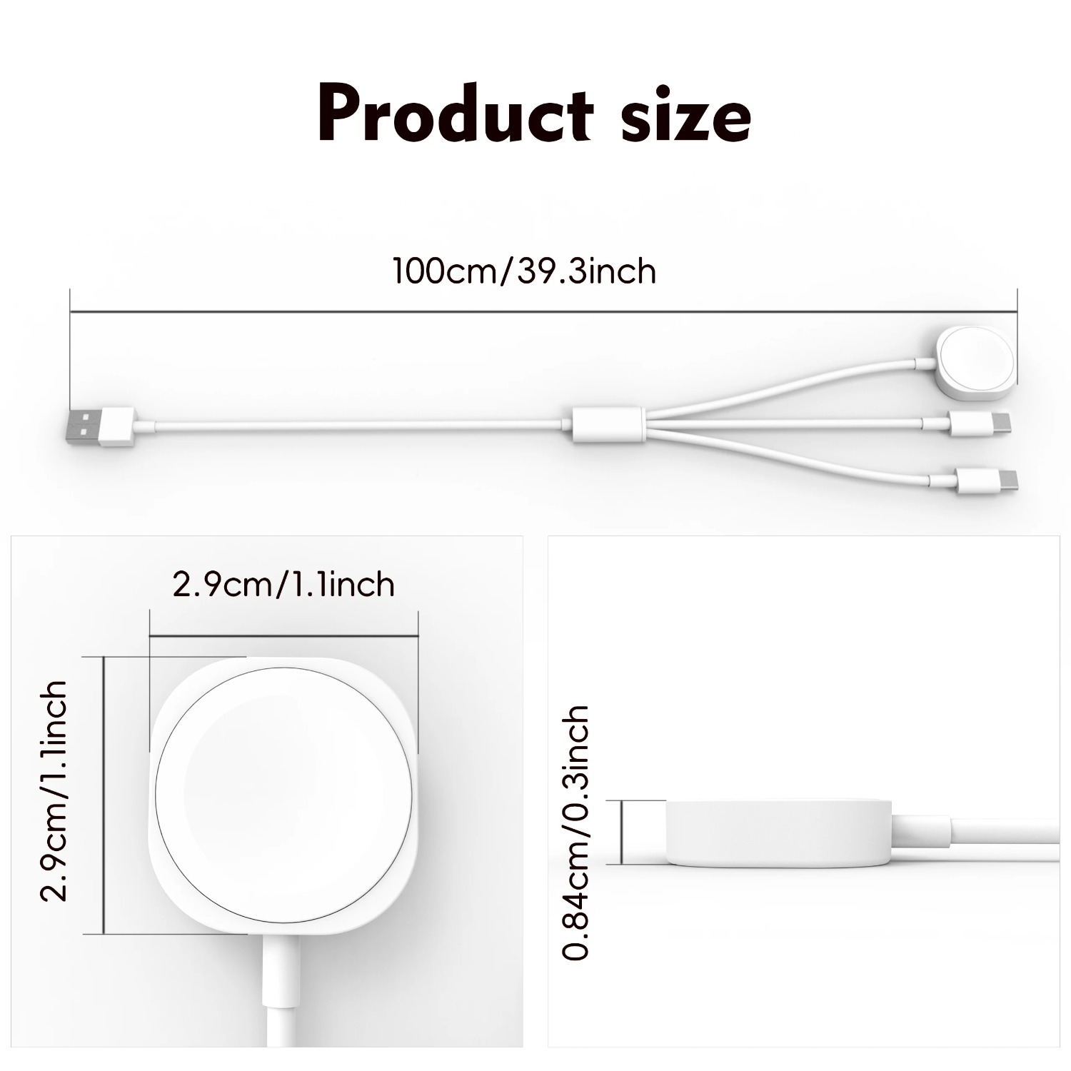 3 in 1  Magnetic Watch Charger - Magnetic Charging Cable review and price
