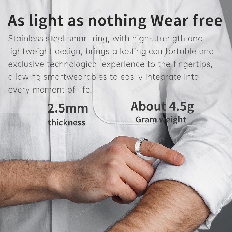 Stainless Steel Smart Ring Wat - Smart Ring Health review and price